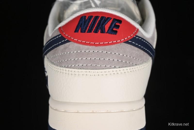 Nike SB Dunk Low Stussy Anniversary High-End Custom Sneakers with Blue Swoosh - SJ1089-003