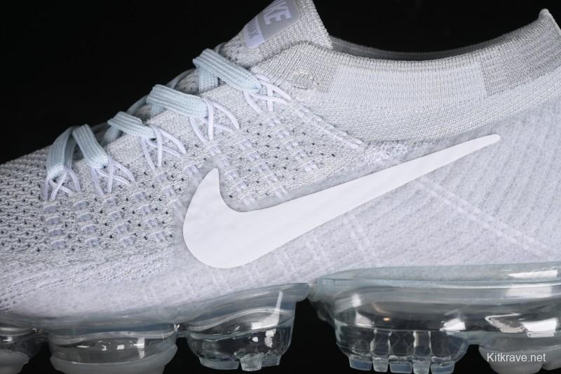 Nike Vapormax Flyknit Breathable Casual Running Shoes with Full-Length Air Cushion - 849558-100