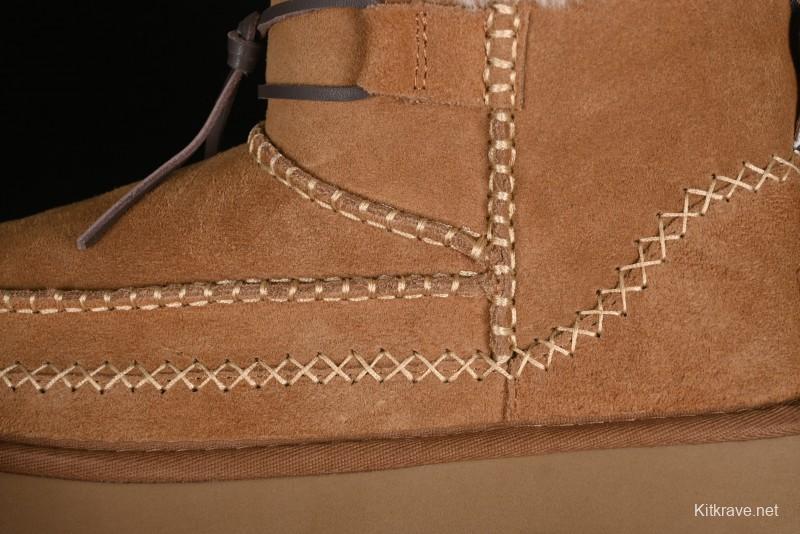 UGG Classic Mini Alpine Genuine Leather Warm and Versatile Snow Boots - 1158251
