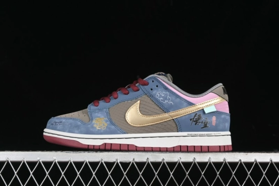 Nike Dunk Low Retro Deconstructed Casual Sneakers with Black Myth Wukong Theme Cloud Dragon Pattern - WK0820-001