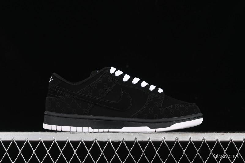 Nike SB Dunk Low Gucci Collaboration Dark Floral Pattern Anniversary Custom Low-Top Casual Sneakers - FC1688-140