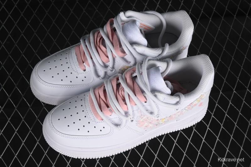 Nike Air Force 1 '07 Low Pink Chanel-Inspired Casual Sneakers - DH9999-334