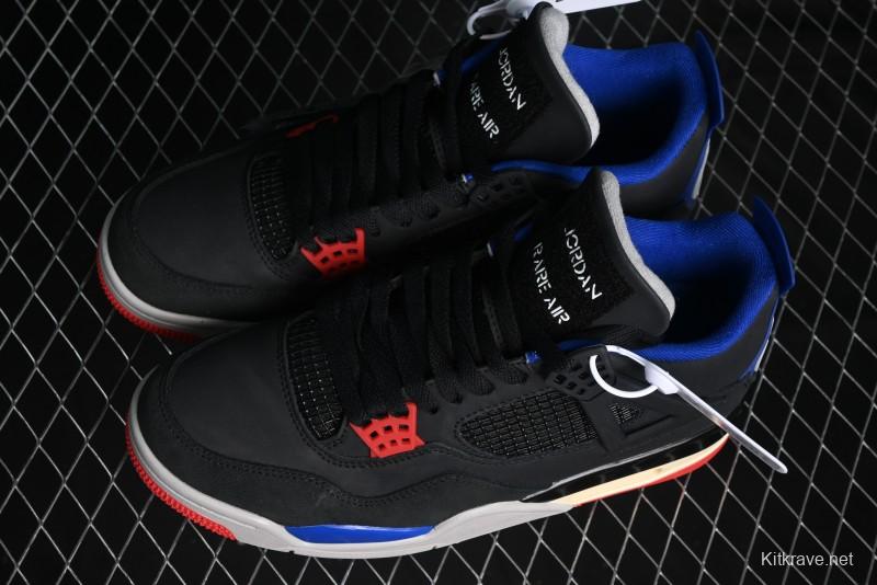 Nike Air Jordan 4 Retro Sneakers in Black, Blue and Neutral Grey - FV5029-003