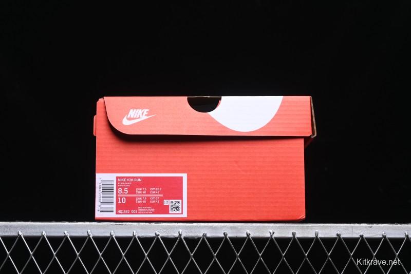 Nike Runtekk V2K Low-Top Retro Running Shoes with Cushlon Foam and Distressed Midsole - HQ1582-001