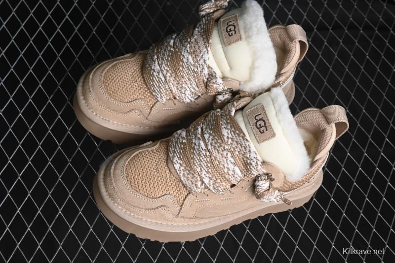 UGG Classic Ultra Mini Mel Two-Tone Lace-Up Low-Top Casual Shoes - 1144032