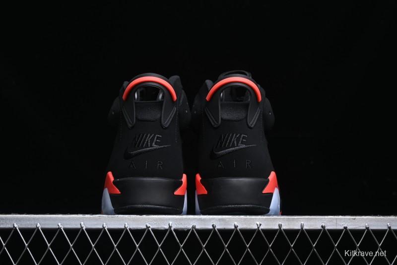 Nike Air Jordan 6 Retro Basketball Shoes with Infrared Design and 3M Reflective Details - 384664-060