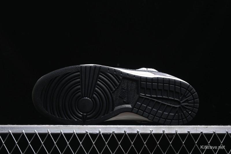 Nike SB Dunk Low Stussy Collaboration - Lace-Up Beige Grey Hook Anniversary High-End Custom Low-Top Casual Skate Shoes - YX5066-206