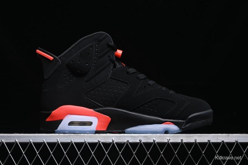 Nike Air Jordan 6 Retro Basketball Shoes with Infrared Design and 3M Reflective Details - 384664-060