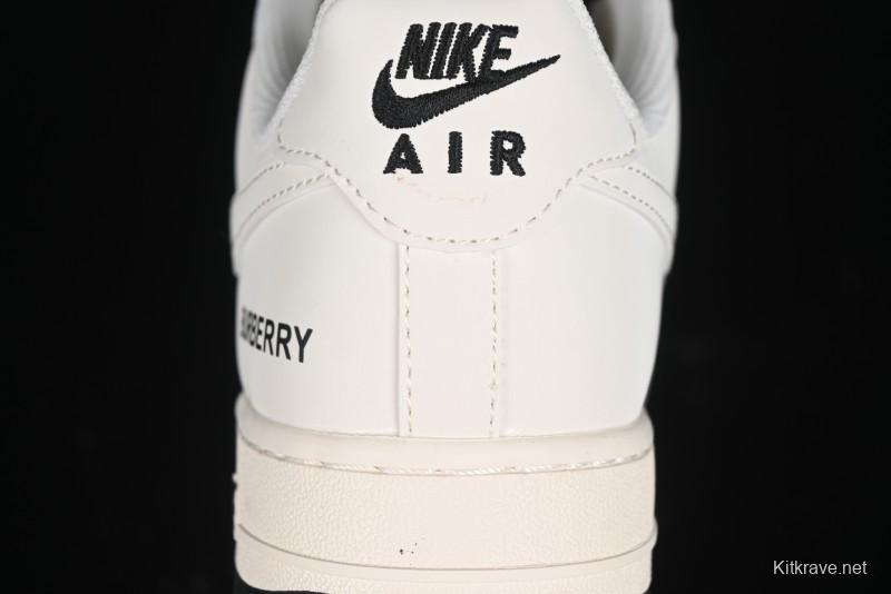 Nike Air Force 1 '07 Low Burberry Collaboration - Black White Patchwork Casual Sneakers - BB8588-227
