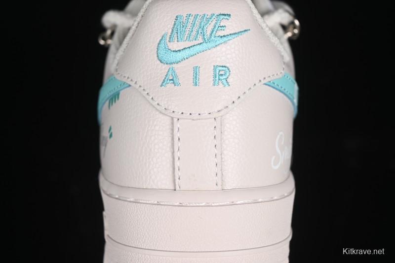 Nike Air Force 1'07 Low "Keep Smile" Casual Lace-Up Sneakers - DZ1328-112