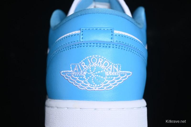 Nike Air Jordan 1 Low AJ1 White Blue Low-Top Casual Sneakers - DC0774-104
