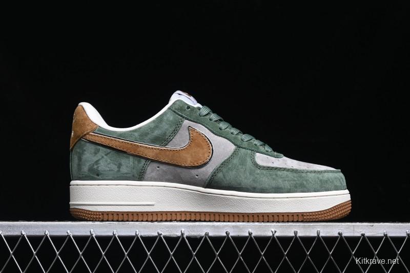 Nike Air Force 1 '07 Low UN Collaboration - Moss Green Low-Top Casual Sneakers - KK1988-022