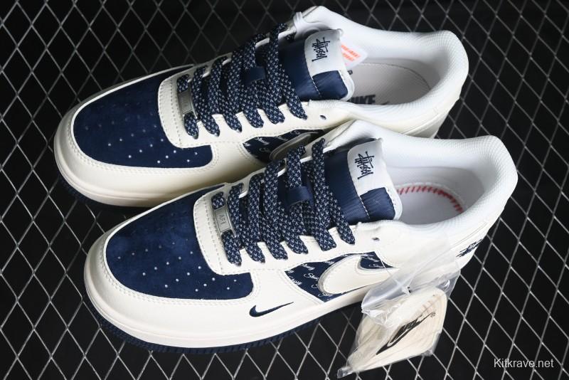 Nike Air Force 1 '07 Low Stussy Collaboration - White Black Sneakers - XZ6188-728