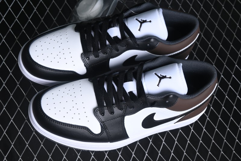 Nike Air Jordan 1 Low AJ1 Retro Casual Sneakers in Black/Brown - 553558-152