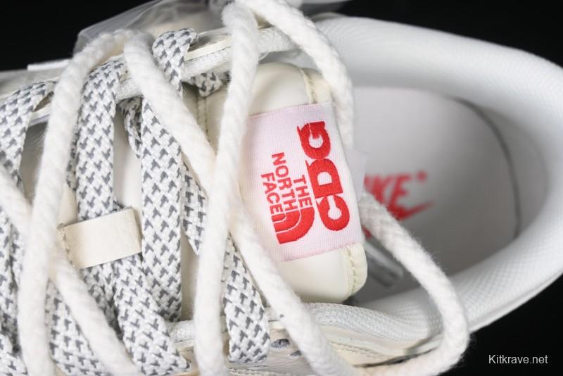 Nike SB Dunk Low x The North Face x Supreme Series - Strap Beige White Hook Anniversary High-End Custom Low-Top Casual Skate Shoes - YX5066-229