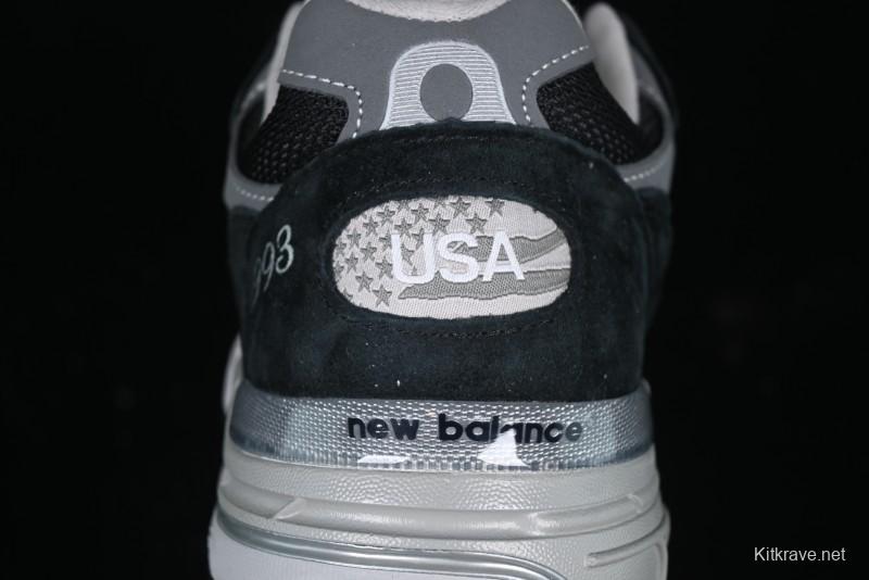New Balance Made In USA M993 Series Classic Retro Casual Running Shoes - MR993BK