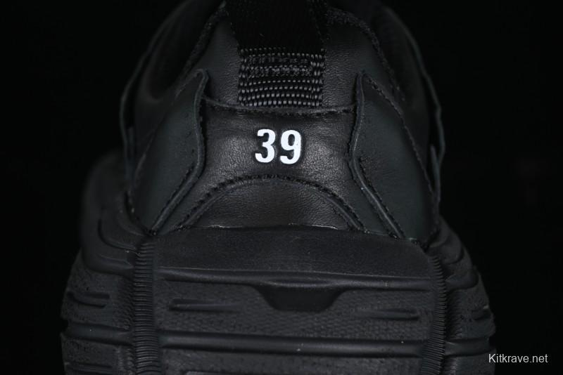 Balenciaga Monday Leather Round Toe Lace-Up Low-Top Casual Shoes - WDTSC1000