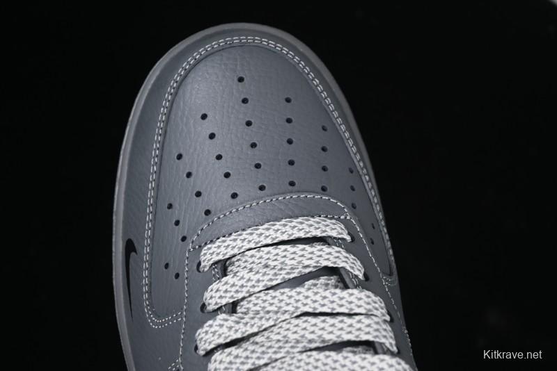 Nike Air Force 1 '07 Low Custom Graffiti Broken Swoosh Casual Sneakers - DM0970-132