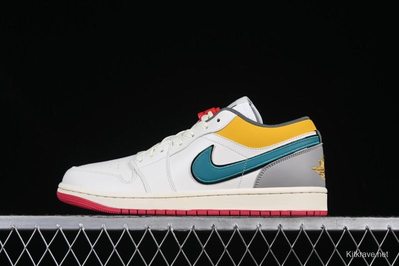 Nike Air Jordan 1 Low AJ1 Mismatch Colorway Low-Top Casual Sneakers - HV4511-133