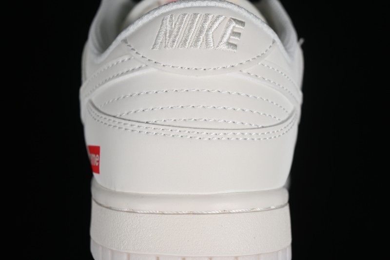 Nike SB Dunk Low Supreme Collaboration - Double Swoosh Anniversary Custom Low-Top Casual Skate Shoes - BB8675-104