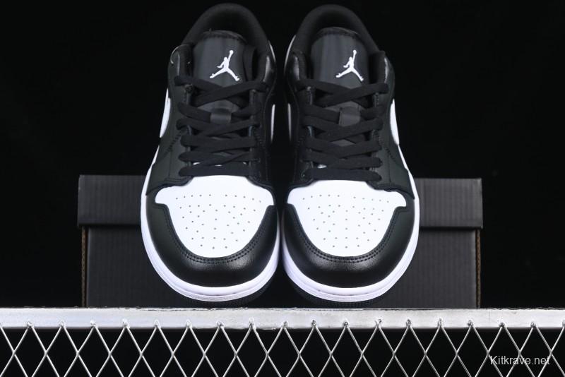 Nike Air Jordan 1 Low Retro Basketball Shoes in Black and White - 553558-043