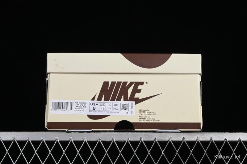 Nike Travis Scott x Air Jordan 1 Low OG AJ1 Reverse Swoosh Sneakers - DM7866-106