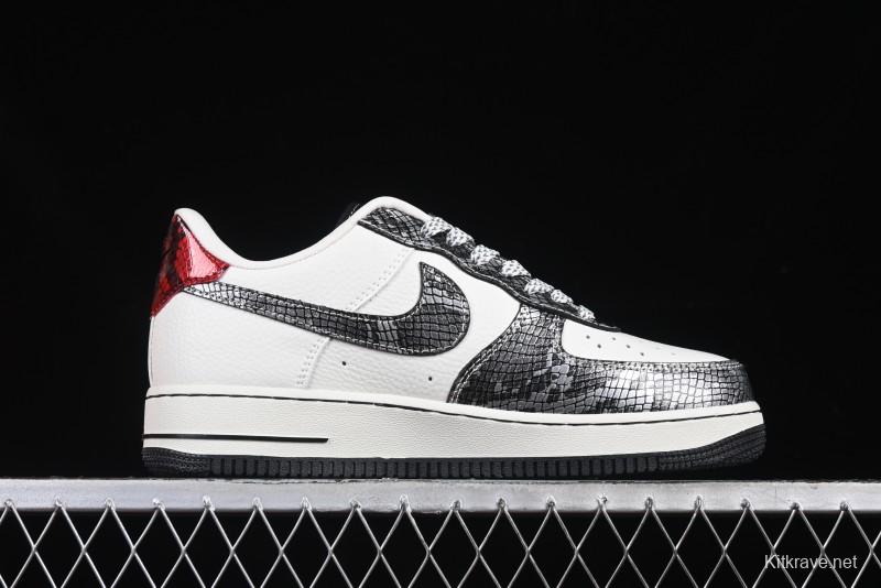 Nike Air Force 1 '07 Low The North Face Collaboration Year of the Snake Limited Edition Silver Snake Casual Sneakers - CH6336-521
