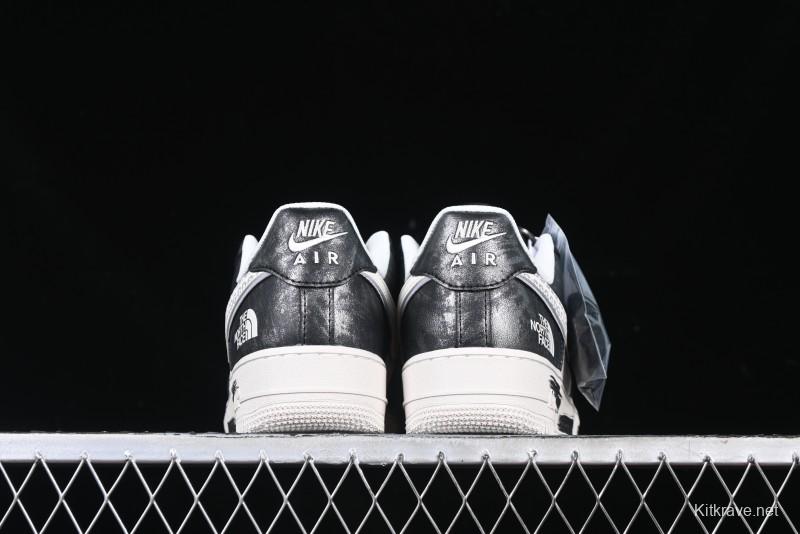 Nike Air Force 1 '07 Low The North Face Collaboration - Leather Graffiti Casual Sneakers - DM6688-008