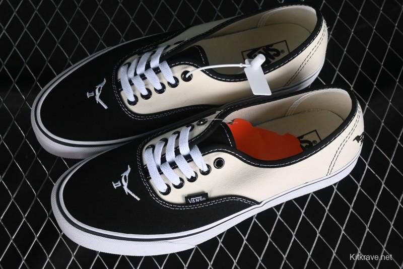 Vans Authentic Peace Dove Series Classic Canvas Patchwork Low-Top Skate Shoes - VN0009VBPB