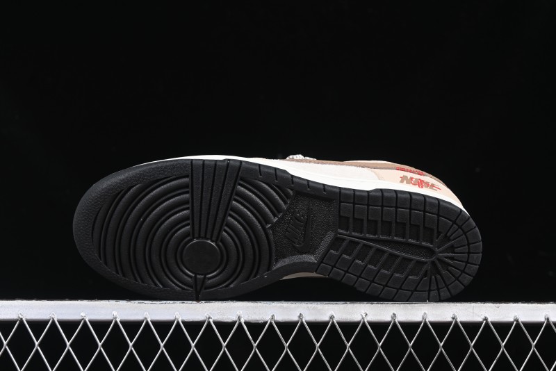 Nike SB Dunk Low Anniversary Edition Dark Swoosh Brown White Custom Low-Top Casual Skate Shoes - DJ2024-071
