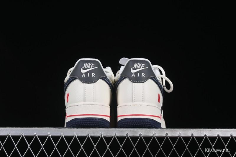 Nike Air Force 1 '07 Low UN Collaboration White Blue Lace-Up Casual Sneakers - SJ1198-103