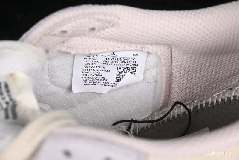 Nike Travis Scott x Air Jordan 1 Low OG AJ1 Reverse Swoosh Collaboration Sneakers - DM7866-812