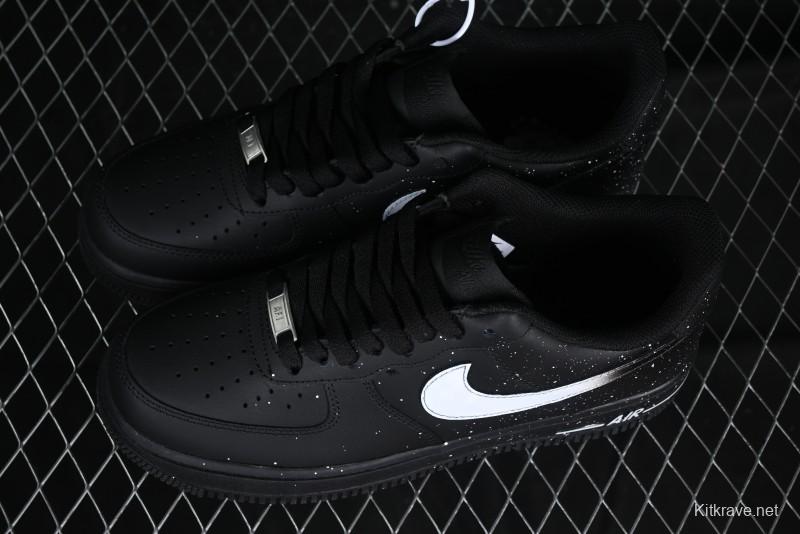Nike Air Force 1 '07 Low Casual Sneakers with Black Splatter Design - ZH0316-046