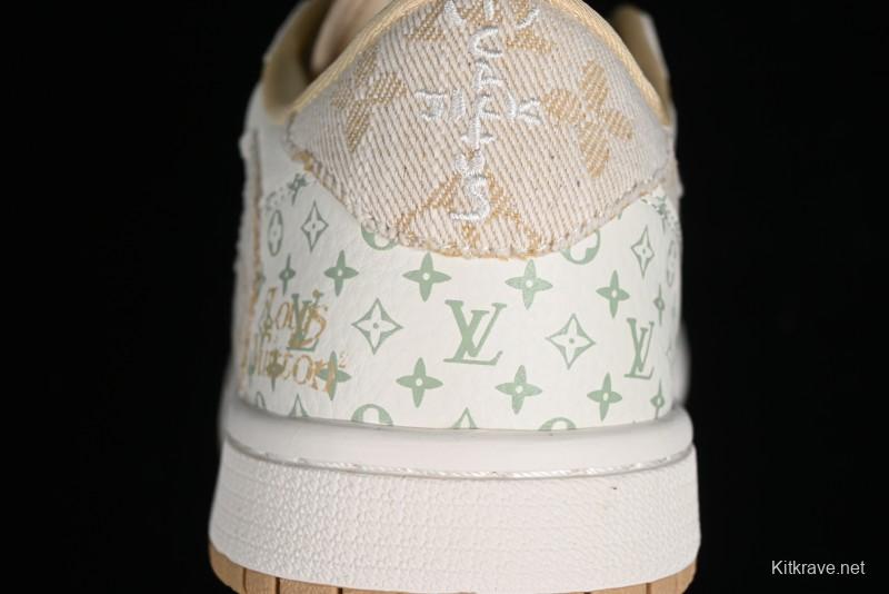 Nike Air Jordan 1 Low OG SP Travis Scott x Fragment Design Retro Sneakers with Reverse Swoosh - SJ2068-006