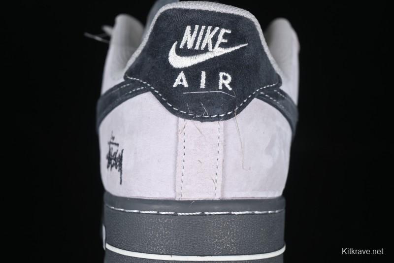 Nike Air Force 1 '07 Low Stussy Collaboration Beige Grey Jade Sole Low-Top Casual Sneakers - XZ6188-196