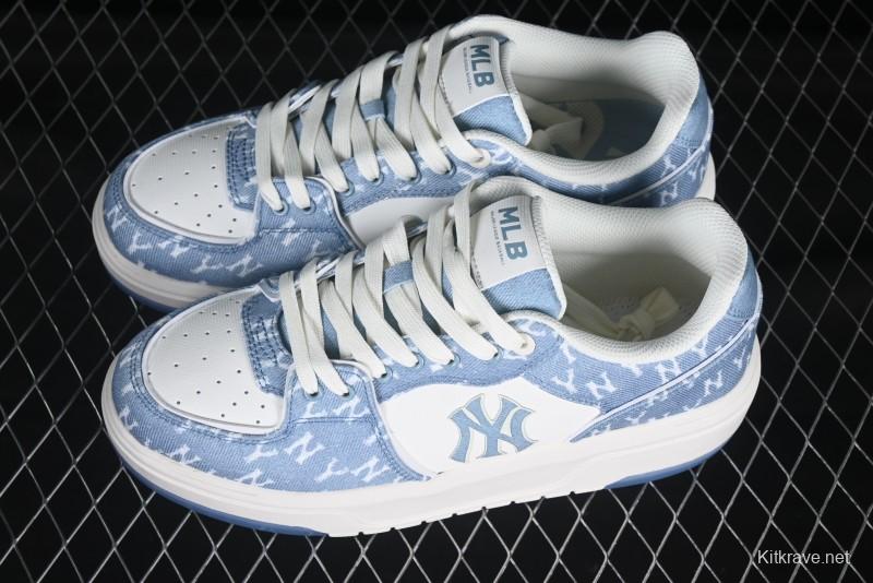 New York Yankees Chunky Liner Mid Denim Monogram Sandals with Thick Sole - 3ASXS015N50BLS