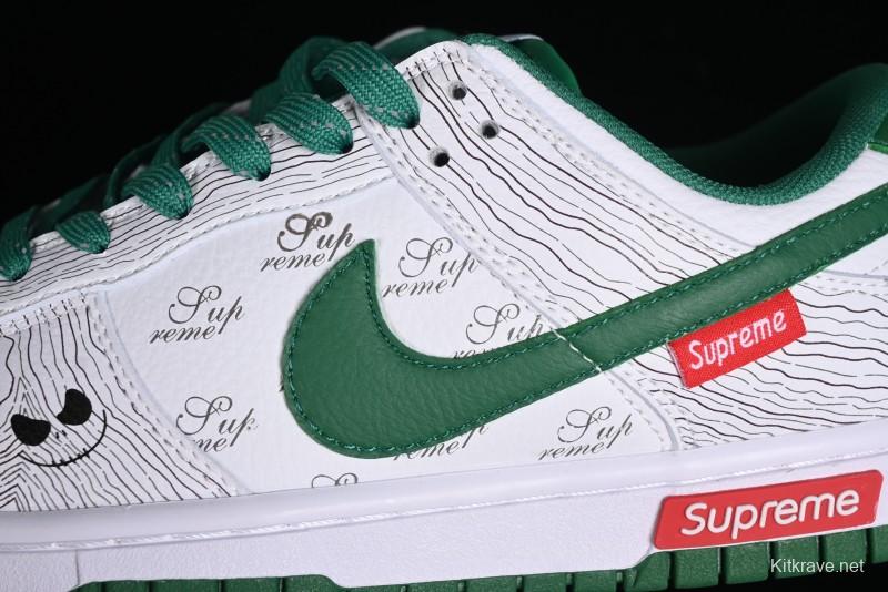 Supreme x Nike Dunk Low SB Skate Shoes with Zoom Air Cushion - XD6188-033