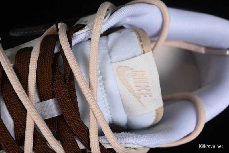 Nike Dunk Low Chestnut Letter High Street Black Brown Deconstructed SB Strap Low Top Casual Skate Shoes - DV0831-003