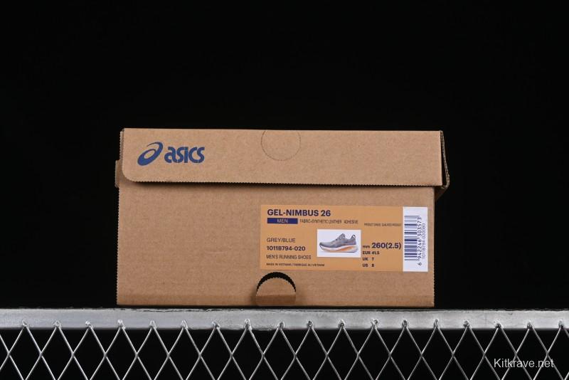 Asics Gel-Nimbus 26 Retro Breathable Casual Shoes Cushioned Men's Durable Running Shoes - 1011B794-020