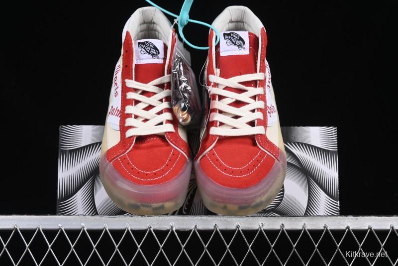 Palm Angels x Vans Sk8-Mid Mid-Top Casual Skate Shoes with Vintage-Inspired Design - VN000CRPGRN