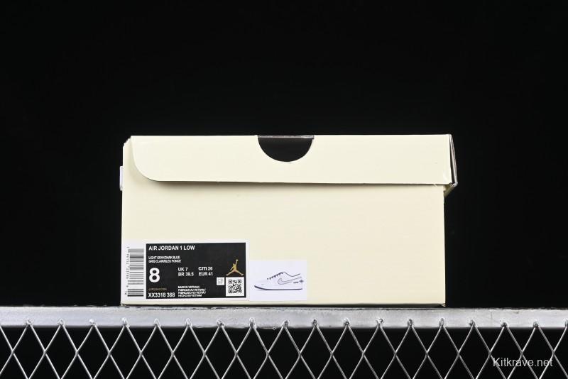 Nike Air Jordan 1 Low Supreme Collaboration - Shadow Swoosh Custom Retro Basketball Shoes - XX3318-368