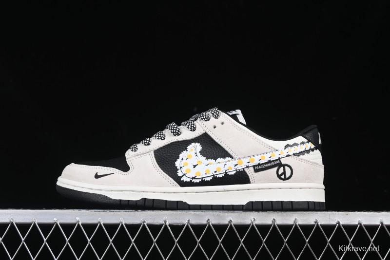 Nike SB Dunk Low Lightning Collaboration Daisy White Swoosh Anniversary Custom Low-Top Casual Skate Shoes - DJ2024-073