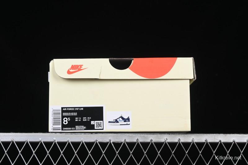 Nike Air Force 1 '07 Low Stussy Collaboration Green Embroidered Swoosh Custom Casual Sneakers - DM6688-021