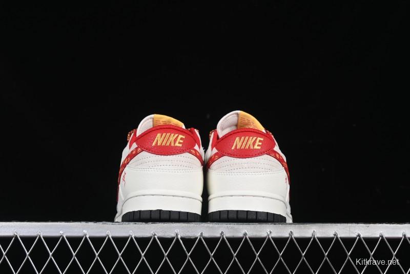Nike SB Dunk Low Year of the Snake Series Monogram Red Swoosh Anniversary Custom Low-Top Casual Skate Shoes - DJ2024-081