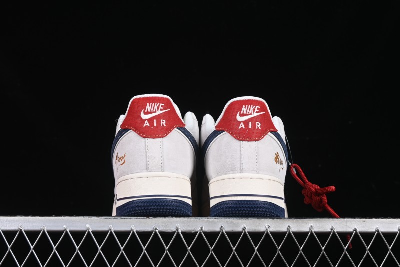 Nike Air Force 1 '07 Low Year of the Snake Limited Edition Grey Blue Red Pig Leather Low-Top Casual Sneakers - XZ2025-666
