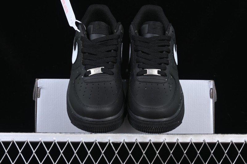 Nike Air Force 1 '07 Low Casual Sneakers with Black Splatter Design - ZH0316-046