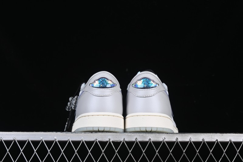 Nike Air Jordan 1 Low OG CNY AJ1 Snake Year Limited Silver Snake Low-Top Retro Basketball Shoes - HF3144-100