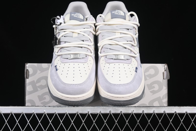 Nike Air Force 1 '07 Low The North Face Collaboration Silver Swoosh Drawstring Casual Sneakers - DM6688-016