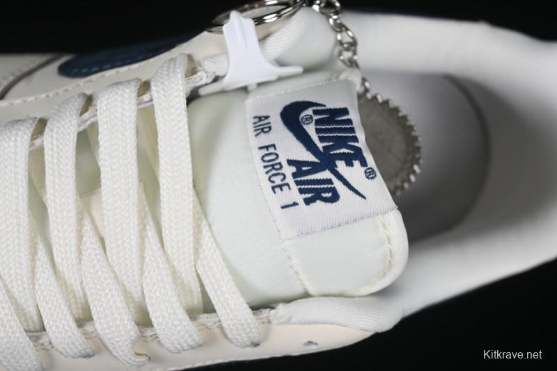 Nike Air Force 1 '07 Low Stussy Supreme Collaboration Checkerboard Beige Low-Top Casual Sneakers - DF0188-037