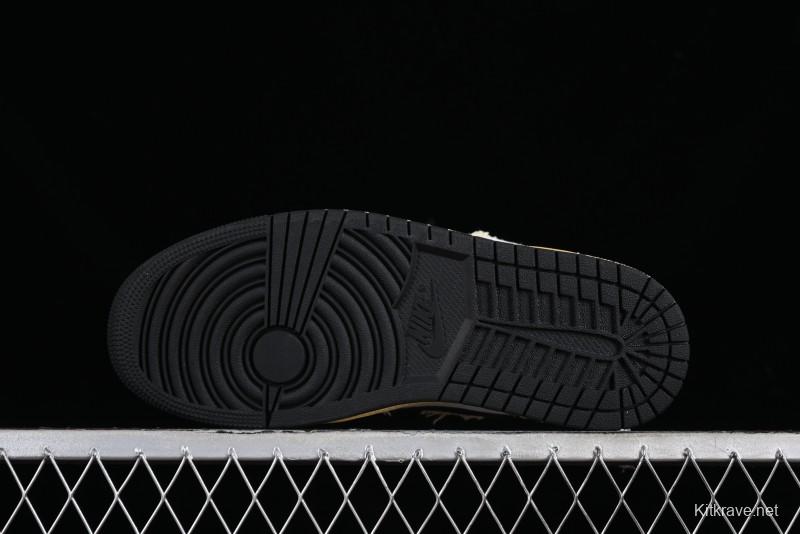 Nike Air Jordan 1 Low SE "WRMK" AJ1 Sashiko Stitch Low-Top Casual Sneakers - FN7670-493